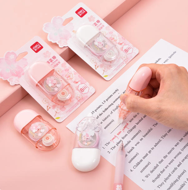 得力修正带系列可爱少女心改正带